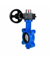 Затвор дисковый поворотный DN.ru WBV1631N-2W-Fb-H Ду150 Ру16 LUG межфланцевый, корпус - чугун QT450, диск - нержавеющая сталь AISI 304, уплотнение - NBR, с редуктором HGB RQN2-320Z