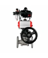 Кран шаровой DN.ru BV3131P(3pc)-FP-F-ISO-H Ду100 Ру16 полнопроходной, фланцевый, корпус - нерж.сталь 304, PTFE, 22х22, WDVF, с пн.приводом PA-DA-105, пн.распределителем 4M320-08 AC220V, БКВ APL-410N EX, ручным дублером MON3-700-T38-ISO и БПВ AFC2000
