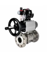 Кран шаровой DN.ru BV3131P(3pc)-FP-F-ISO-H Ду100 Ру16 полнопроходной, фланцевый, корпус - нержавеющая сталь 304, PTFE, 22х22, WDVF, с пневмоприводом PA-DA-105-1, пневмораспределителем 4M320-08 AC220V, БКВ APL-510N EX и БПВ AFC2000