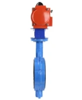 Затвор дисковый поворотный DN.ru WBV1413E-2W-Fb-H Ду100 Ру16, корпус - чугун GGG50, диск - чугун GGG40, уплотнение - EPDM, с пневмоприводом DN.ru PA-DA-083 двойного действия