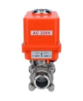 Кран шаровой DN.ru BV3232P(3pc)-FP-W-ISO-H WDVF Ду15 Ру63 полнопроходной, трехсоставной, корпус - нержавеющая сталь 316, уплотнение - PTFE, под приварку, с 1/4-оборотным электроприводом DN.ru QT-N-003EM-O1-220VAC-У1 MINI