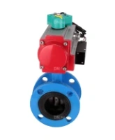 Затвор дисковый поворотный DN.ru WBV1331E-2W-F-H Ду50 Ру16 корпус - чугун GGG40, диск - нержавеющая сталь 304, уплотнение - EPDM, с пневмоприводом PA-DA-105, пневмораспределителем 4M310-08 AC220V и магнитным переключателем ALS200D