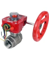 Кран шаровой DN.ru BV3232P(2pc)-FP-T-ISO-H 1 1/2″ Ду40 Ру63 полнопроходной двухходовой, нержавеющая сталь SS316, внутренняя резьба, уплотнение - PTFE, с редуктором DN.ru HGBF RQN1-180Z