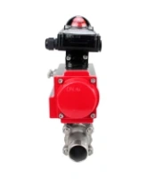 Кран шаровой DN.ru BV3232P(3pc)-FP-W-ISO-H LONG Ду65 Ру25 полнопроходной, корпус - нержавеющая сталь 316, уплотнение - PTFE, под приварку, с пневмоприводом DN.ru PA-DA-083 и БКВ APL-210N