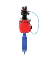 Затвор дисковый поворотный DN.ru WBV1132N-2W-Fb-H Ду250 Ру16, корпус - чугун GG25, диск - нержавеющая сталь 316L, уплотнение - NBR, с пневмоприводом DN.ru PA-DA-140, пневмораспределителем 4M310-08 AC220V, БКВ APL-210N, БПВ AFC2000