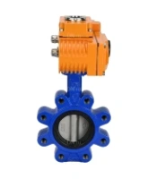 Затвор дисковый поворотный DN.ru WBV1631N-2W-Fb-H Ду80 Ру16 LUG корпус - чугун QT450, диск - нержавеющая сталь 304, уплотнение - NBR, межфланцевый, с электроприводом DN.ru QT-N-005EM-B1-220VAC-У1 DAR