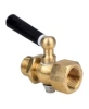 Кран запорный для манометра DN.ru BVPG0000P-3WT-T-H ВР/НР G1/2″-М20х1.5 Ду15 Ру25 трехходовой, резьбовой, корпус - латунь HPb57-3, шар - латунь HPb57-3, уплотнение - PTFE, с рукояткой