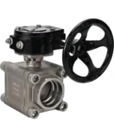 Кран шаровой DN.ru BV3232P(3pc)-FP-SW-ISO-H Ду100 Ру63 полнопроходной, корпус - нержавеющая сталь SS316, под приварку, с редуктором RDN RQN5-500Z-T30