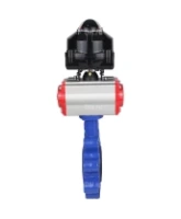Затвор дисковый поворотный DN.ru WBV1616E-2W-Fb-H Ду100 Ру16 LUG корпус - чугун QT450, диск - чугун QT450, уплотнение - EPDM, с пневмоприводом DN.ru PA-SA-130, пневмораспределителем 4M310-08 AC220V и БКВ APL-510N EX