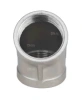 Отвод (полуотвод) DN.ru ВР-ВР-304 1/2″ Ду15 Ру16 угол 45°, корпус - нержавеющая сталь 304, присоединение - внутренняя / внутренняя резьба