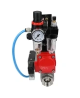 Кран шаровой DN.ru BV3232P(2pc)-FP-T-ISO-H Ду80 Ру40, полнопроходной внутренняя резьба, нержавеющая сталь SS316, уплотнение - PTFE, с пневмоприводом PA-SA-130 с возвратными пружинами, с пневмораспределителем 4M310-08 220В, с БКВ APL-410N EX, с БПВ AFC2000