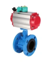 Затвор дисковый поворотный DN.ru WBV1331E-2W-F-H Ду50 Ру16 корпус - чугун GGG40, диск - нержавеющая сталь 304, уплотнение - EPDM, с пневмоприводом PA-DA-105, пневмораспределителем 4M310-08 AC220V и магнитным переключателем ALS200D