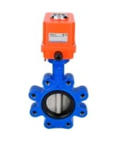 Затвор дисковый поворотный DN.ru WBV1631E-2W-Fb-H Ду50 Ру16 LUG корпус - чугун QT450, диск - нержавеющая сталь 304, уплотнение - EPDM, межфланцевый, с электроприводом DN.ru QT-N-003EM-O1-220VAC-У1 MINI 220В