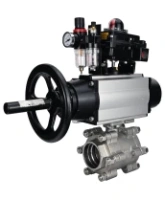 Кран шаровой DN.ru BV3232P(3pc)-FP-SW-ISO-H Ду100 Ру63 полнопроходной, корпус - нержавеющая сталь SS316, под приварку, с пневмоприводом PA-DA-105-1, пневмораспределителем 4M310-08 AC220V, БКВ APL-410N EX, БПВ AFC2000