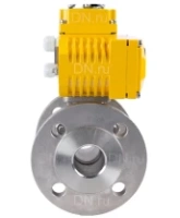 Кран шаровой DN.ru BV3232P(2pc)-FP-F-ISO-H Ду40 Ру40, корпус - сталь 316, уплотнение - PTFE, полнопроходной фланцевый с электроприводом QT-N-005EM-O1-24VDC-У1