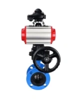 Затвор дисковый поворотный DN.ru WBV1313E-2W-F-H Ду100 Ру16 фланцевый, корпус - чугун GGG40, диск - чугун GGG40, уплотнение - EPDM, с пневмоприводом DN.ru PA-DA-105, БКВ DN.ru APL-210N и ручным дублером DN.ru MON1-250-T26-ISO