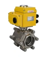 Кран шаровой DN.ru BV3232P(3pc)-FP-SW-ISO-H Ду40 Ру63 полнопроходной, корпус - нержавеющая сталь SS316, под приварку, с 1/4-оборотным электроприводом QT-N-005EM-O1-220VAC-У1