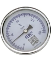Термометр биметаллический осевой DN.ru TB-311-A1.5 (-40-60°C) L=100мм Ру10, диаметр корпуса - 100мм, нержавеющая сталь 304, длина погружной части L=100мм, класс точности - 1.5