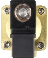 Клапан электромагнитный DN.ru VS400-ET-NC-24VDC 3/4″ Ду20 Ру16, соленоидный двухходовой, корпус - латунь, уплотнение - EPDM, резьбовой, нормально-закрытый, пилотный, катушка - 24В