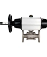 Кран шаровой DN.ru BV3232P(3pc)-FP-F-ISO-H Ду100 Ру25 фланцевый корпус - нержавеющая сталь 316, полнопроходной, уплотнение - PTFE, с пневмоприводом PA-DA-105-1, пневмораспределителем 4M310-08 AC220V