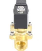 Клапан электромагнитный DN.ru VS200-ET-NC-220VAC 3/4″ Ду20 Ру10, соленоидный двухходовой, корпус - латунь, уплотнение - EPDM, резьбовой, нормально-закрытый, прямого действия, катушка - 220В