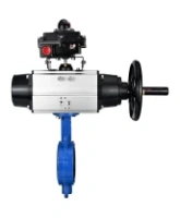 Затвор дисковый поворотный DN.ru WBV1432N-2W-Fb-H Ду125 Ру16, корпус - чугун GGG50, диск - нержавеющая сталь 316L, уплотнение - NBR, с пневмоприводом DN.ru PA-DA-105-1 двойного действия, пневмораспределителем 4M310-08 DC24V, БКВ APL-410N EX