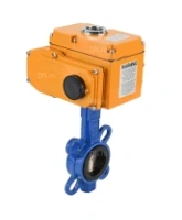 Затвор дисковый поворотный DN.ru WBV1432N-2W-Fb-H Ду100 Ру16, корпус - чугун GGG50, диск - нержавеющая сталь 316L, уплотнение - NBR, с электроприводом DN.ru QT-N-008EM-1-380VAC-У1