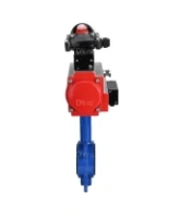 Затвор дисковый поворотный DN.ru WBV1132N-2W-Fb-H Ду125 Ру16, корпус - чугун GG25, диск - нержавеющая сталь 316L, уплотнение - NBR, с пневмоприводом DN.ru PA-DA-105 двойного действия, пневмораспределителем 4M310-08 AC220V, БКВ APL-210N