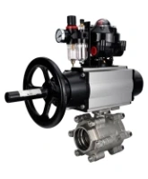 Кран шаровой DN.ru BV3232P(3pc)-FP-SW-ISO-H Ду100 Ру63 полнопроходной, корпус - нержавеющая сталь SS316, под приварку, с пневмоприводом PA-DA-105-1, пневмораспределителем 4M310-08 AC220V, БКВ APL-510N EX, БПВ AFC2000
