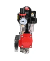 Кран шаровой DN.ru BV3232P(4pc)-SP-3WL-T-ISO-H 4″ Ду100 Ру40 стандартнопроходной трехходовой L-тип, нержавеющая сталь SS316, внутренняя резьба, уплотнение - PTFE, пн.привод DN.ru PA-DA-083 пн.распределитель 4M310-08 AC220V БПВ AFC2000 БКВ APL-510N-EX