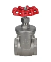 Задвижка клиновая DN.ru GVWR3131M-2W-T-S Ду15 Ру16 резьбовая, шпиндель - выдвижной, корпус - нержавеющая сталь SS304, клин - нержавеющая сталь SS304, уплотнение - металл, управление - штурвал
