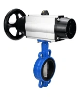 Затвор дисковый поворотный DN.ru WBV1432N-2W-Fb-H Ду125 Ру16, межфланцевый, корпус - чугун GGG50, диск - нержавеющая сталь 316L, уплотнение - NBR, с пневмоприводом DN.ru PA-DA-105-1