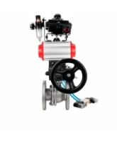 Кран шаровой DN.ru BV3232P(2pc)-FP-F-ISO-H WDVF Ду80 Ру16 полнопроходной, фланцевый, нержавеющая сталь 316, PTFE, с пневмоприводом PA-DA-105, пневмораспределителем 4V320-08 AC220V, БКВ APL-410N EX, БПВ AFC2000 и ручным дублером MON2-450-T28-ISO