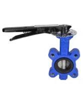 Затвор дисковый поворотный DN.ru WBV1631E-2W-Fb-H Ду65 Ру16 LUG межфланцевый, корпус - чугун QT450, диск - нержавеющая сталь 304, уплотнение - EPDM, с рукояткой