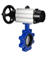 Затвор дисковый поворотный DN.ru WBV1631N-2W-Fb-H Ду150 Ру16 LUG корпус - чугун QT450, диск - нержавеющая сталь 304, уплотнение - NBR, с пневмоприводом PA-DA-105-1