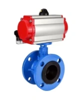 Затвор дисковый поворотный DN.ru WBV1313E-2W-F-H Ду100 Ру16 фланцевый, корпус - чугун GGG40, диск - чугун GGG40, уплотнение - EPDM, с пневмоприводом DN.ru PA-DA-105 и пневмораспределителем DN.ru 4M310-08 AC220V