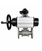 Кран шаровой DN.ru BV3131P(3pc)-FP-F-ISO-H Ду100 Ру16 полнопроходной, фланцевый, корпус - нержавеющая сталь 304, PTFE, 22х22, WDVF, с пневмоприводом PA-DA-105-1, пневмораспределителем 4M320-08 AC220V и БКВ APL-210N