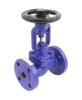 Клапан запорный сильфонный DN.ru VSO1121M-F-S Ду25 Ру16, фланцевый, корпус - чугун GG25, уплотнение - металл, управление - штурвал