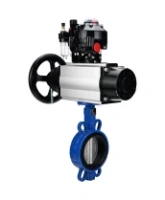 Затвор дисковый поворотный DN.ru WBV1432E-2W-Fb-H Ду150 Ру16, корпус - чугун GGG50, диск - нержавеющая сталь 316L, уплотнение - EPDM, с пневмоприводом PA-DA-105-1, пневмораспределителем 4M310-08 AC220V, БКВ APL-510N EX, БПВ AFC2000