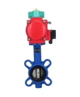 Затвор дисковый поворотный DN.ru WBV1413E-2W-Fb-H Ду40 Ру16, корпус - чугун GGG50, диск - чугун GGG40, уплотнение - EPDM, с пневмоприводом PA-SA-083, пневмораспределителем 4M310-08 220В NAMUR и магнитным переключателем ALS200D