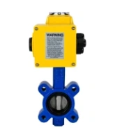 Затвор дисковый поворотный DN.ru WBV1631N-2W-Fb-H Ду125 Ру16 LUG корпус - чугун QT450, диск - нержавеющая сталь 304, уплотнение - NBR, межфланцевый, с электроприводом DN.ru QT-N-015EM-A1-220VAC-У1 DAR