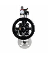 Кран шаровой DN.ru BV3131P(3pc)-FP-F-ISO-H Ду100 Ру16 полнопроходной, фланцевый, корпус - нержавеющая сталь 304, PTFE, 22х22, WDVF, с пневмоприводом PA-DA-105-1, пневмораспределителем 4M320-08 AC220V и БПВ AFC2000