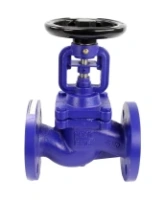 Клапан запорный сильфонный DN.ru VSO1121M-F-S Ду40 Ру16, фланцевый, корпус - чугун GG25, уплотнение - металл, управление - штурвал