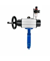 Затвор дисковый поворотный DN.ru WBV3434Pf-2W-Fb-R Ду200 Ру16, корпус - углеродистая сталь WCB, диск - углеродистая сталь WCB, футерованный PTFE, уплотнение - PTFE, с пневмоприводом PA-DA-105-1, пневмораспределителем 4M310-08 AC220V и БПВ AFC2000