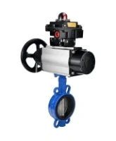Затвор дисковый поворотный DN.ru WBV1432N-2W-Fb-H Ду125 Ру16, корпус - чугун GGG50, диск - нержавеющая сталь 316L, уплотнение - NBR, с пневмоприводом DN.ru PA-DA-105-1 двойного действия, пневмораспределителем 4M310-08 DC24V, БКВ APL-410N EX