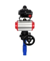 Затвор дисковый поворотный DN.ru WBV1616E-2W-Fb-H Ду125 Ру16 LUG корпус - чугун QT450, диск - чугун QT450, уплотнение - EPDM, с пневмоприводом DN.ru PA-DA-105, БКВ APL-410N EX и редуктором MON3-700-T38-ISO