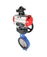 Затвор дисковый поворотный DN.ru WBV1413E-2W-Fb-H Ду300 Ру16, корпус - чугун GGG50, диск - чугун GGG40, EPDM, с пневмоприводом PA-DA-140 двойного действия, пневмораспределителем 4M310-08 AC220V, БКВ APL-210N, ручным дублером MON4-1200-T54-ISO