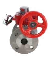 Кран шаровой DN.ru BV3232P(2pc)-FP-F-ISO-H Ду250 Ру16 полнопроходной двухходовой, нержавеющая сталь, фланцевый, уплотнение - PTFE, с ISO-фланцем и редуктором DN.ru HGBF RQN4-1200Z с индикатором положения и датчиком обратной связи