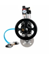 Кран шаровой DN.ru BV3232P(2pc)-FP-F-ISO-H WDVF Ду100 Ру16 полнопроходной, фланцевый, корпус - нержавеющая сталь 316, уплотнение - PTFE, с пневмоприводом PA-DA-105-1, пневмораспределителем 4V320-08 AC220V и БПВ AFC2000