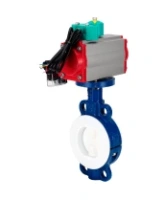 Затвор дисковый поворотный DN.ru WBV3434Pf-2W-Fb-R Ду200 Ру16 корпус - углеродистая сталь WCB, диск - углеродистая сталь WCB, футерованный PTFE, уплотнение - PTFE, с PA-DA-105, 4M310-08 AC220V и ALS200D